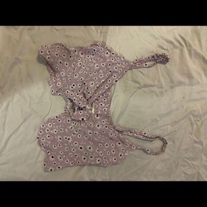 Crop top flower shirt